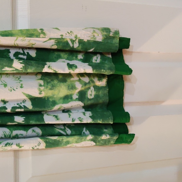 SO Junior's Spaghetti Strap Green White Floral Print Dress Medium - Picture 4 of 5